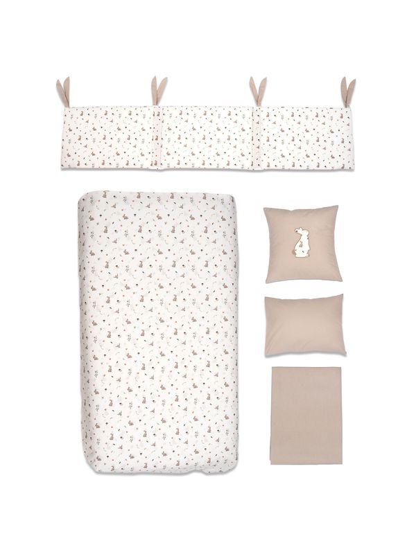 Bedding Set (7 Pcs) - Grass Beige - 60/70 Cm