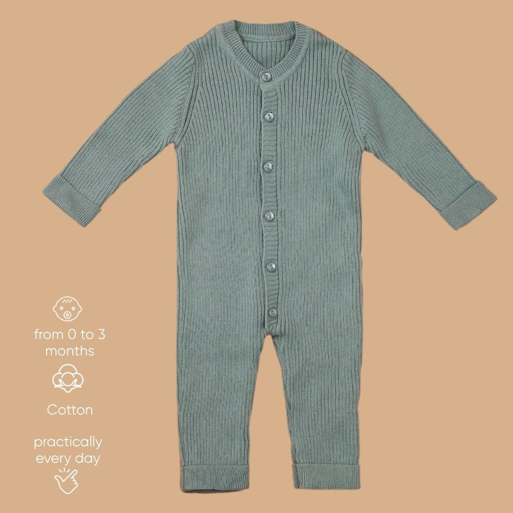 Newborn Sleepsuit Zero.99, Grün (Mintgrün) – baby textile, baby clothing