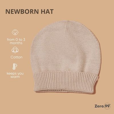 Bonnet tricoté pour nouveau-né Zero.99