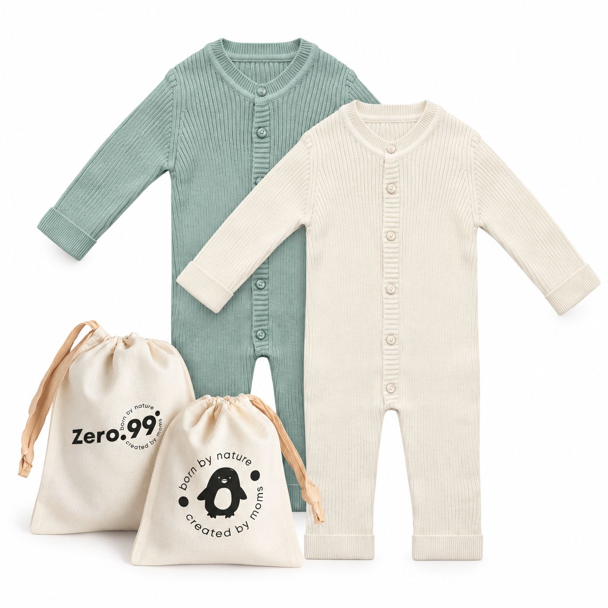 Baby Set 2 in 1, 2 Sleepsuits for Newborns Zero.99