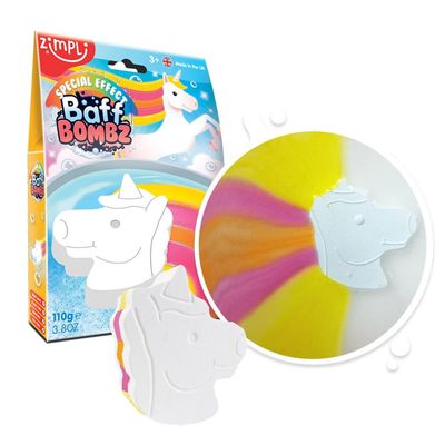 Grande Baff Bombz Licorne Colorée – Bombe de bain pour enfants