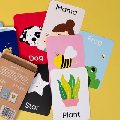 Priya &amp; Peanut First Word Flash Cards, 50 First Words For Toddlers