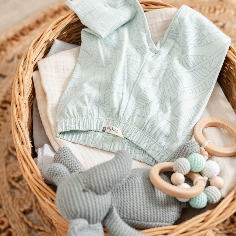 TotsTale Premium 5-piece baby set made of organic cotton - for newborns - trousers, hat, bodysuit a…