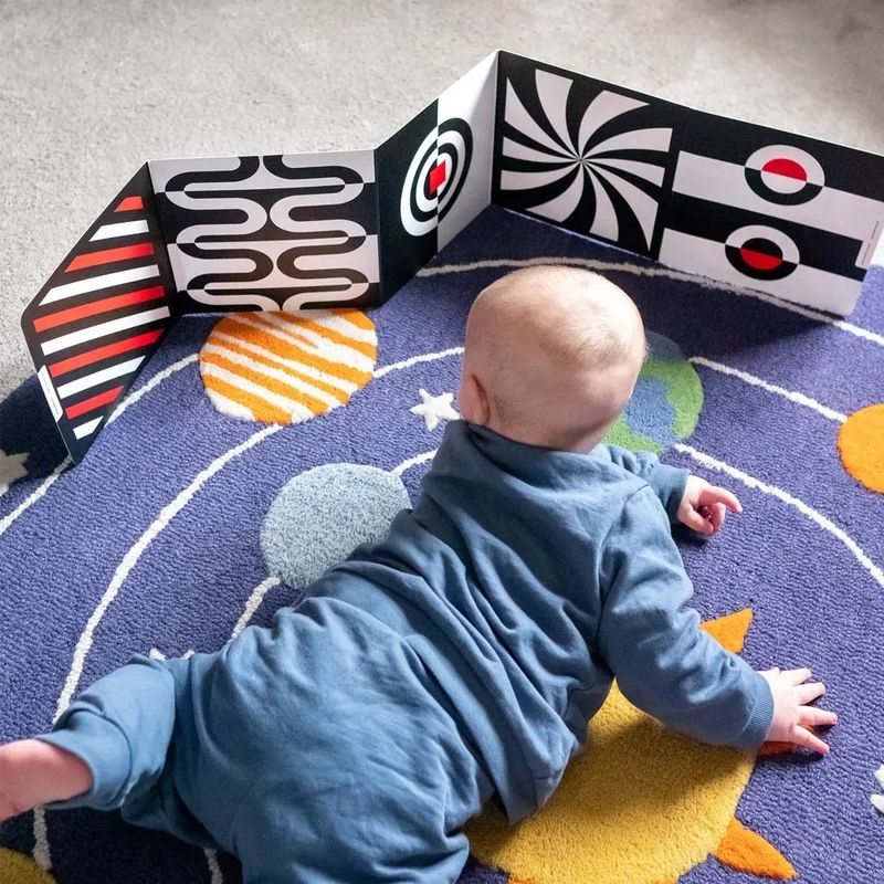Priya &amp; Peanut Reversible Black &amp; White Sensory Board Tummy Time 0+, Weiss, Schwarz – product image…