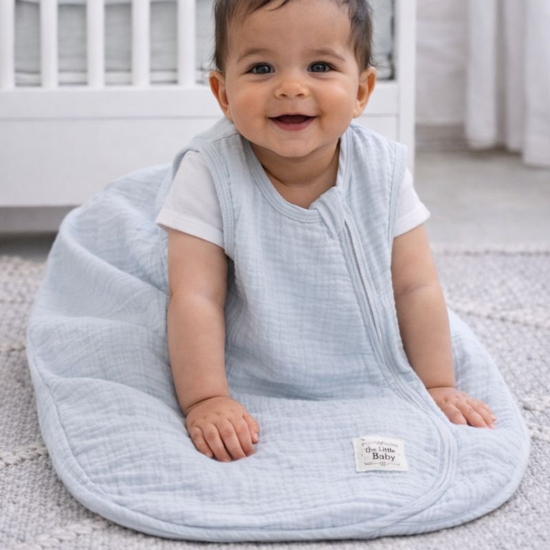 Funnababy Gigoteuse en mousseline – 70 cm, Grau – photo produit, sommeil bébé, textile bébé