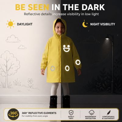 Veste de Pluie Enfant Eco Reflective Windbreaker Boxbo Veste de Pluie Enfant Eco Reflective Windbreaker, Gelb – fournitures scolaires, vêtements bébé