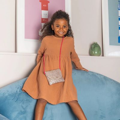 Luciole et Petit Pois Gold Glitter Kids Handbag – product image, STEM toy, pretend play toy