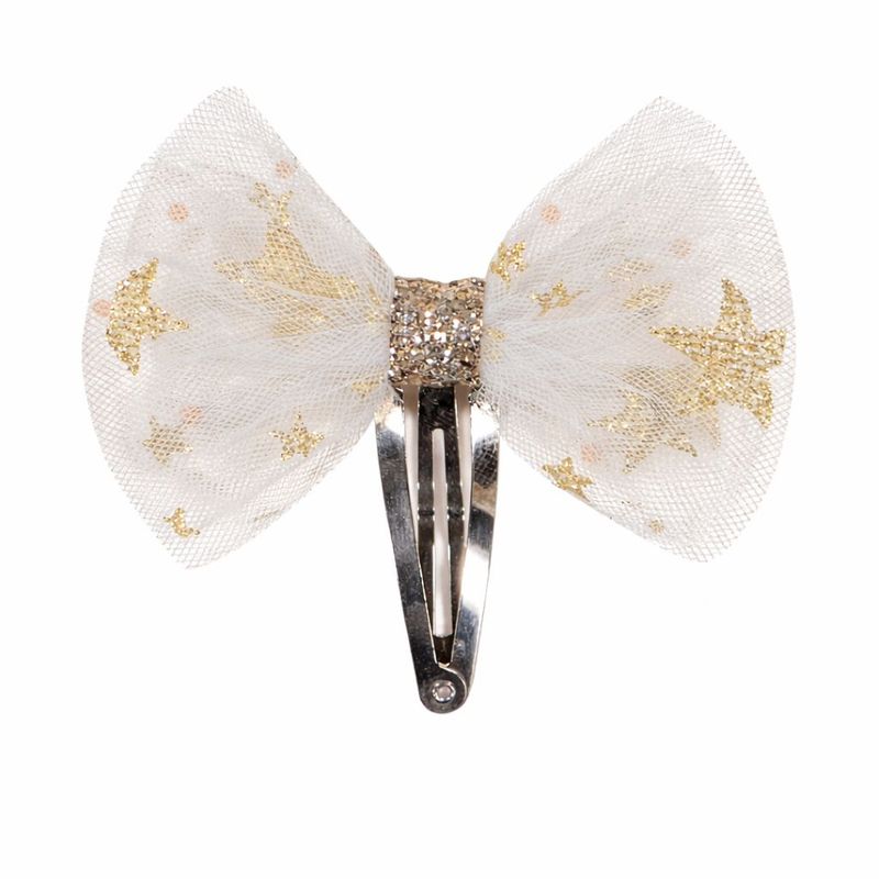 Tutu Hair Clip with Gold Stars