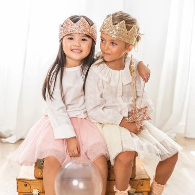 Luciole et Petit Pois Gonna tutù a pois dorati, Gold – foto prodotto, gioco di ruolo, tessili baby