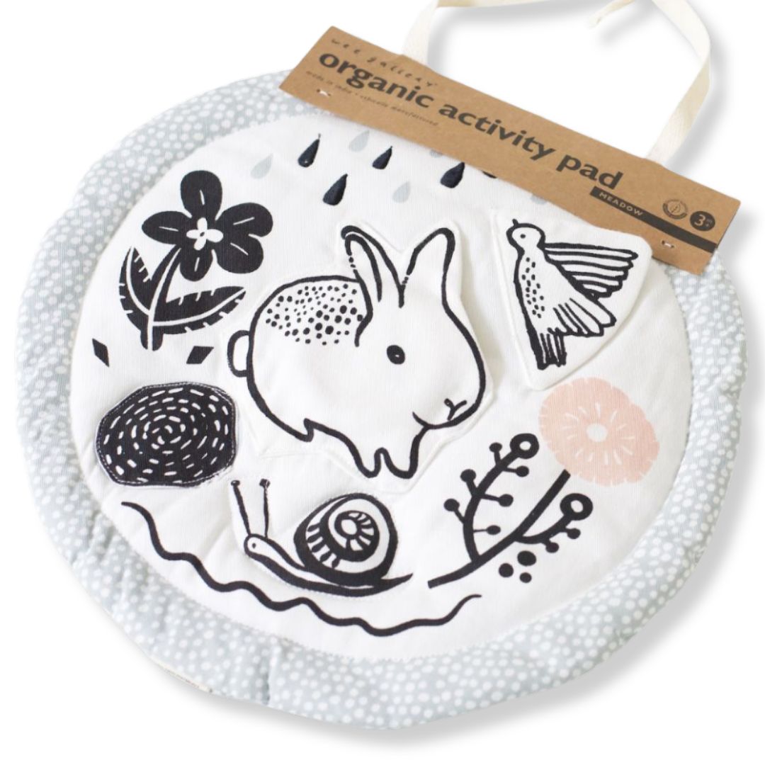 Organic Baby Activity Pad Black &amp; White, Playmat