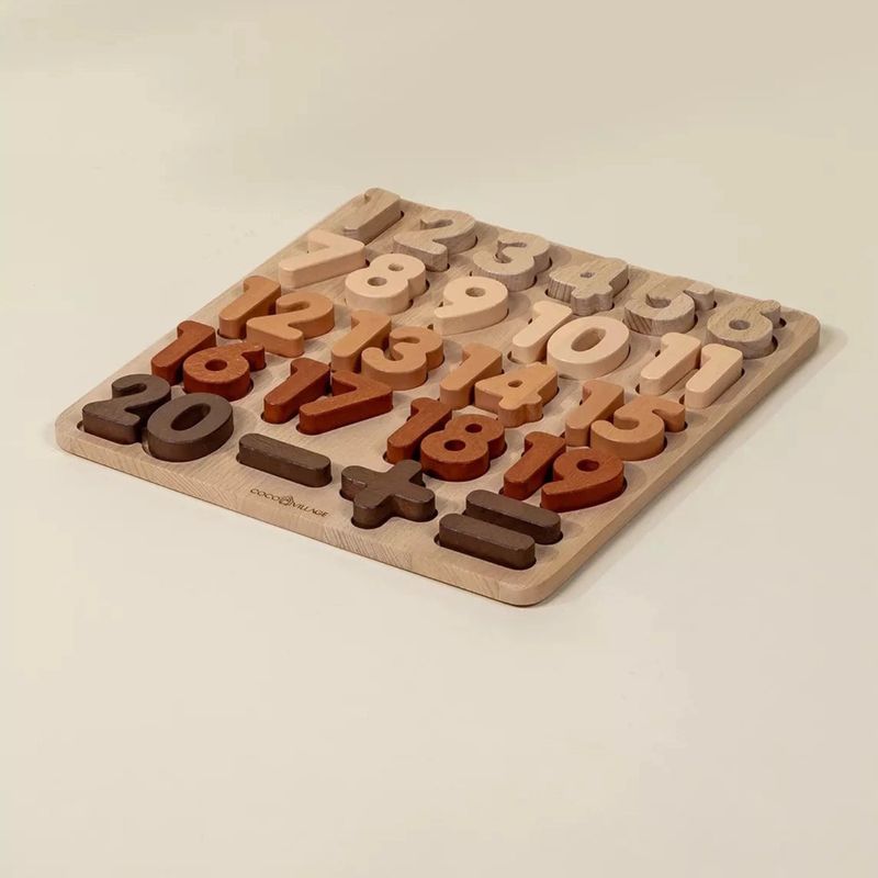 Coco Village Wooden Numbers Puzzle – Learning Numbers Set, 1,2,2003 – product image, wooden toy, ki…
