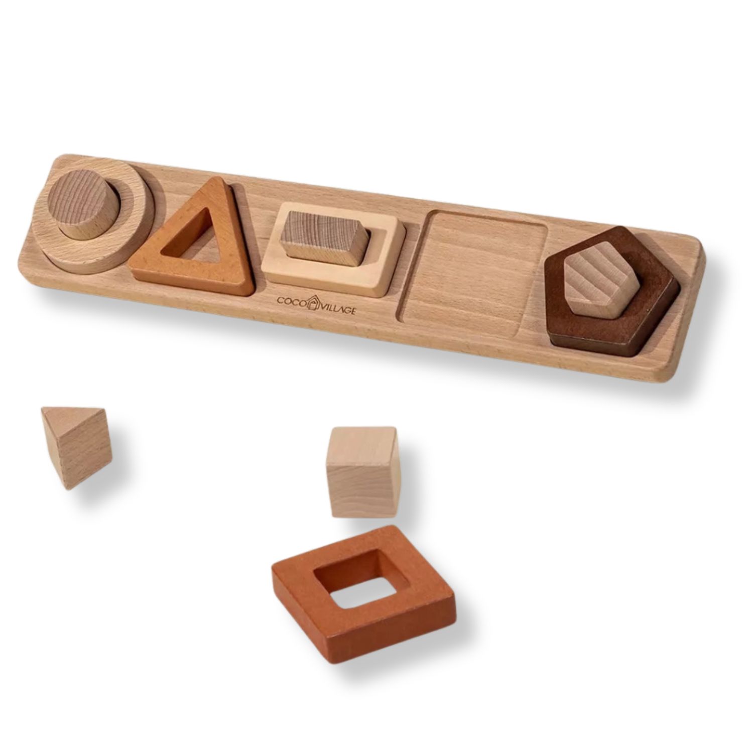 Wooden Shapes Learning Set – Nest &amp; Match