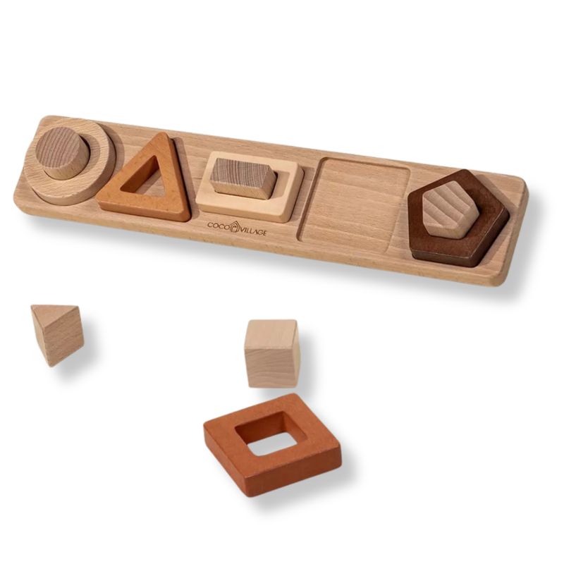 Wooden Shapes Learning Set – Nest &amp; Match