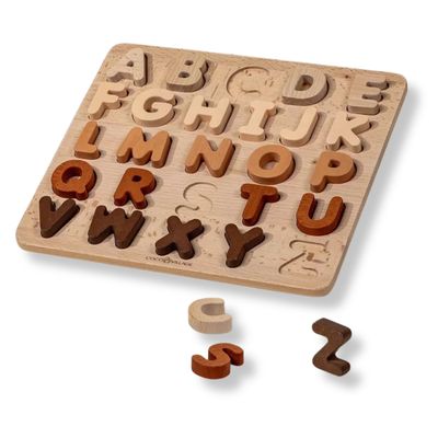 Holz-Alphabet Puzzle – ABC Lernspiel