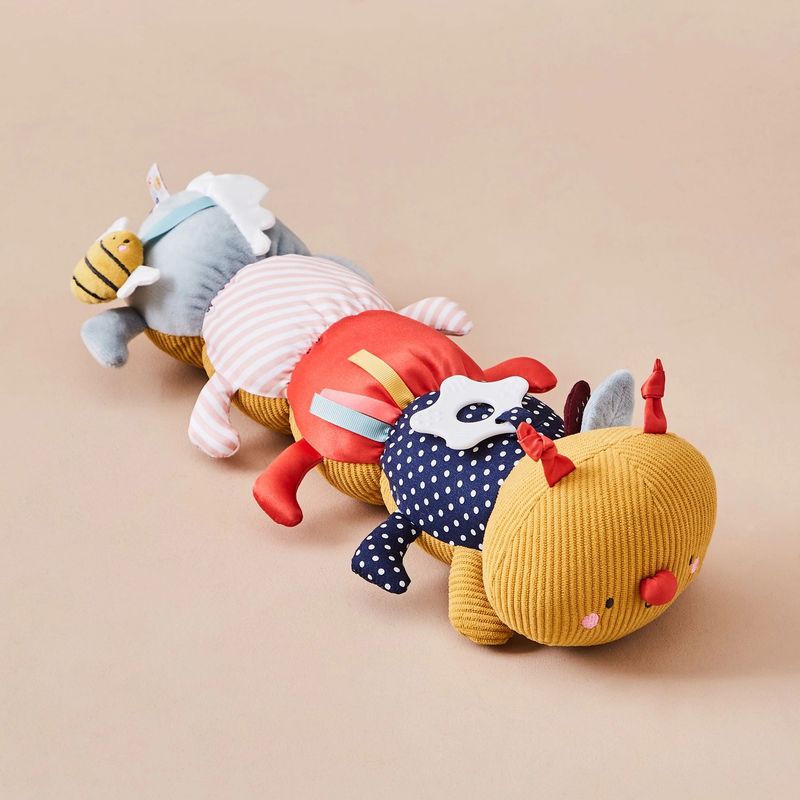 Just Bee Kids Activity Tummy Time Caterpillar – Sensory Baby Toy – product image, tummy time toy, b…
