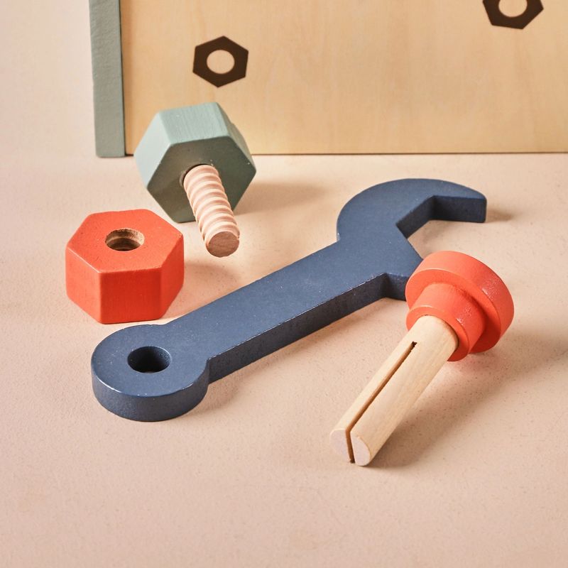 Just Bee Kids Wooden Tool Bench FSC – Role Play Workshop for Kids – product image, wooden toy, pret…