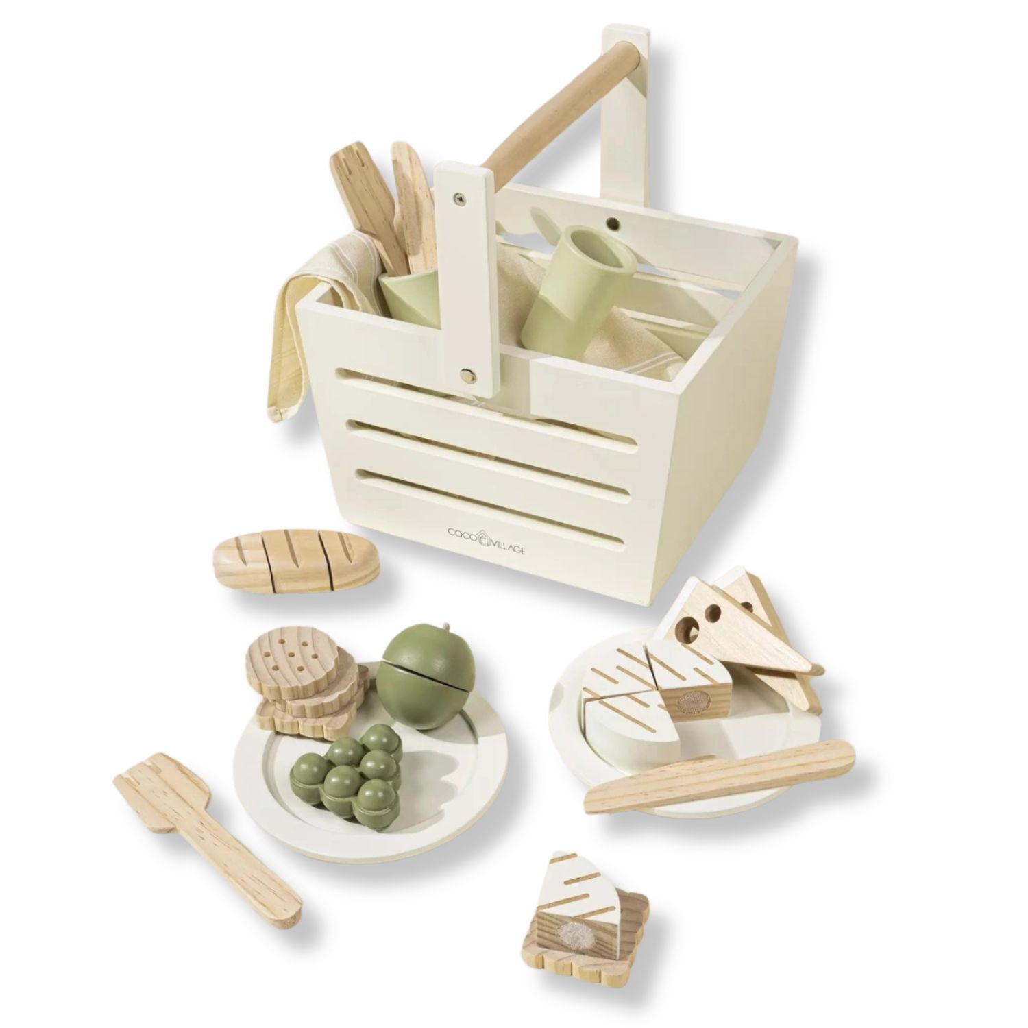 Wooden Picnic Playset – Pretend Play Picnic Set