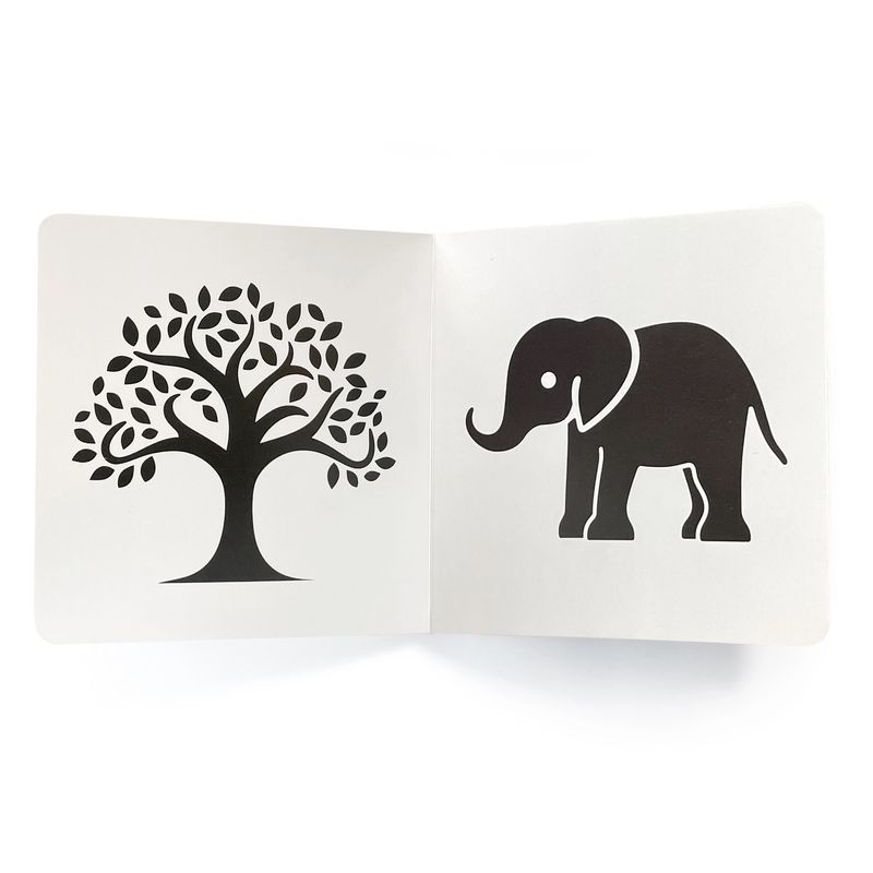 Libro ad alto contrasto per neonati "Tummy Time"