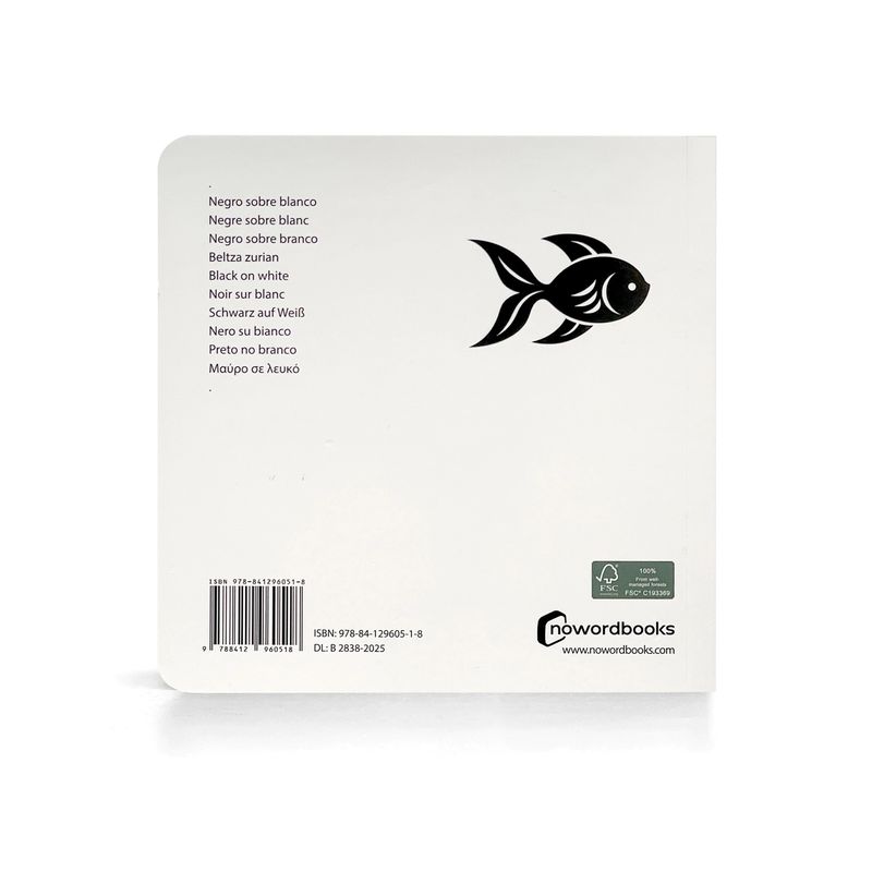 Zero.99 High Contrast Tummy Time Book for Babies, White on Black – product image, tummy time toy, g…