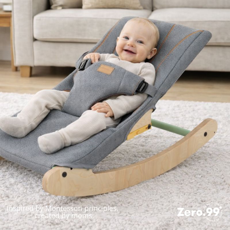 Zero.99 Wavy Baby Bouncer – Gentle Baby Bouncer for Calm Moments, NATURAL – product image, baby sle…