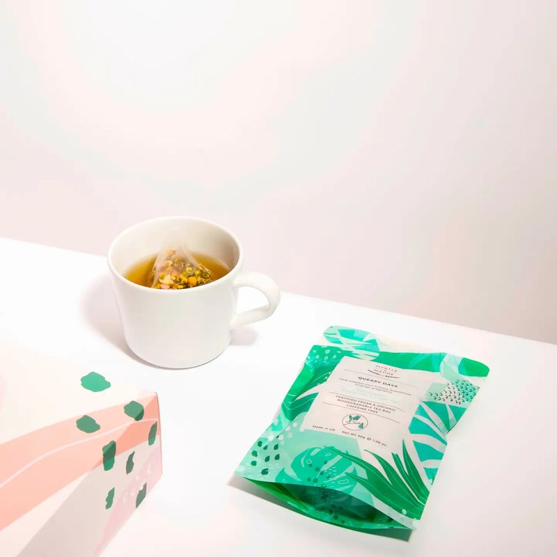 Myrtle &amp; Maude Tisane bio pour la grossesse – Mélange doux et réconfortant – photo produit, dessin …