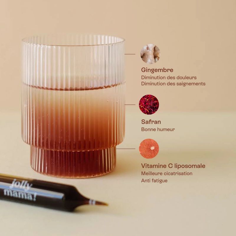 JOLLY MAMA Ampoules de soutien post-partum – Soins de récupération et de bien-être – photo produit,…