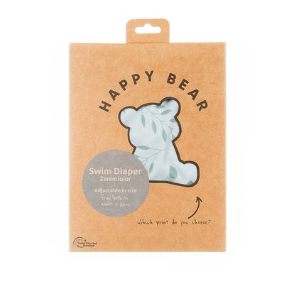 HappyBear Diapers Reusable Baby Swim Diaper – One Size 0–3 Years, Botanisch – product image, bath t…