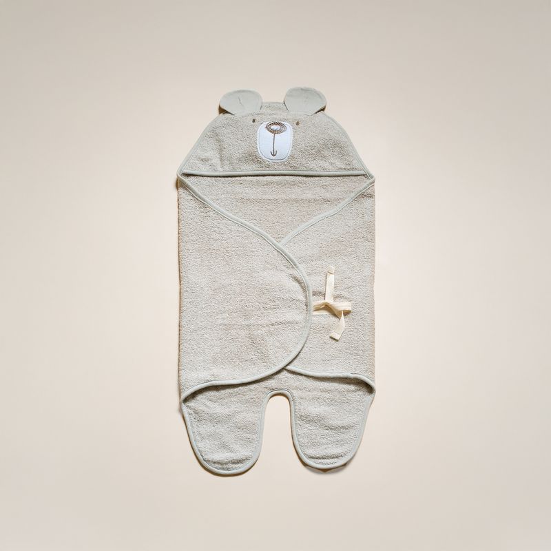 Funnababy Cape de bain bébé en coton biologique OEKO-TEX – serviette douce et absorbante pour bébés…