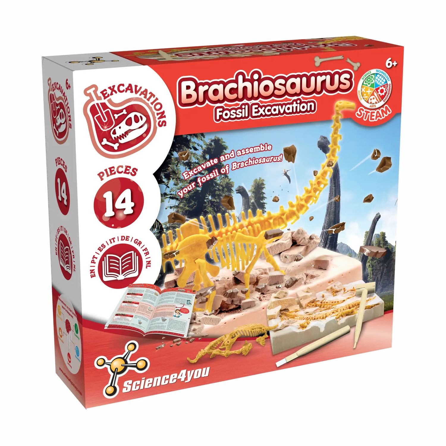 Brachiosaurus Fossil Excavation Kit – STEAM Archaeology Toy