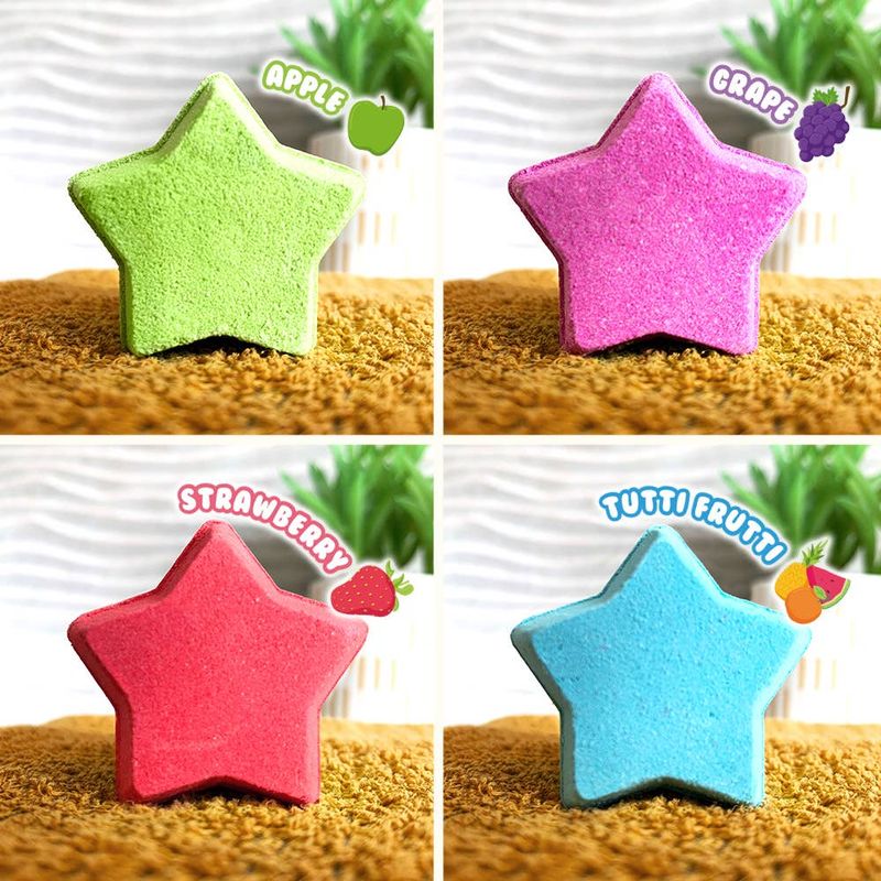 Zimpli Kids Star Bath Bombs for Kids – Colour Change Effect, 4 Pack – product image, STEM toy, baby…