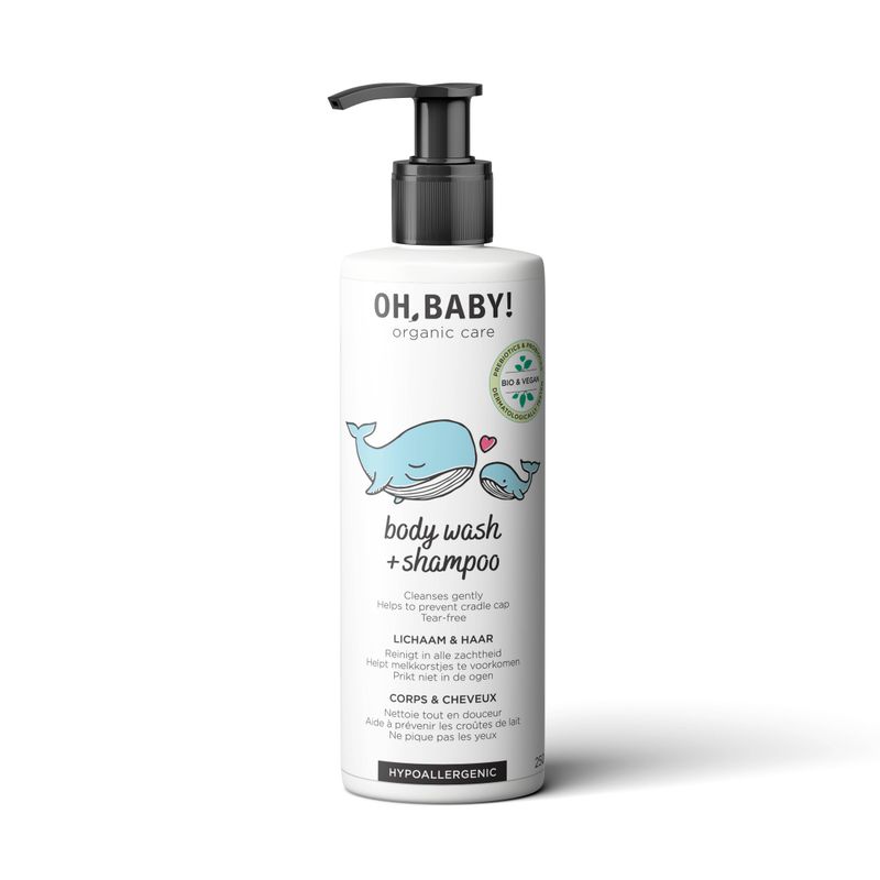 OH BABY! Organic 2-in-1 Baby Wash &amp; Shampoo with Aloe Vera – Sensitive Skin Care – bath time, newbo…