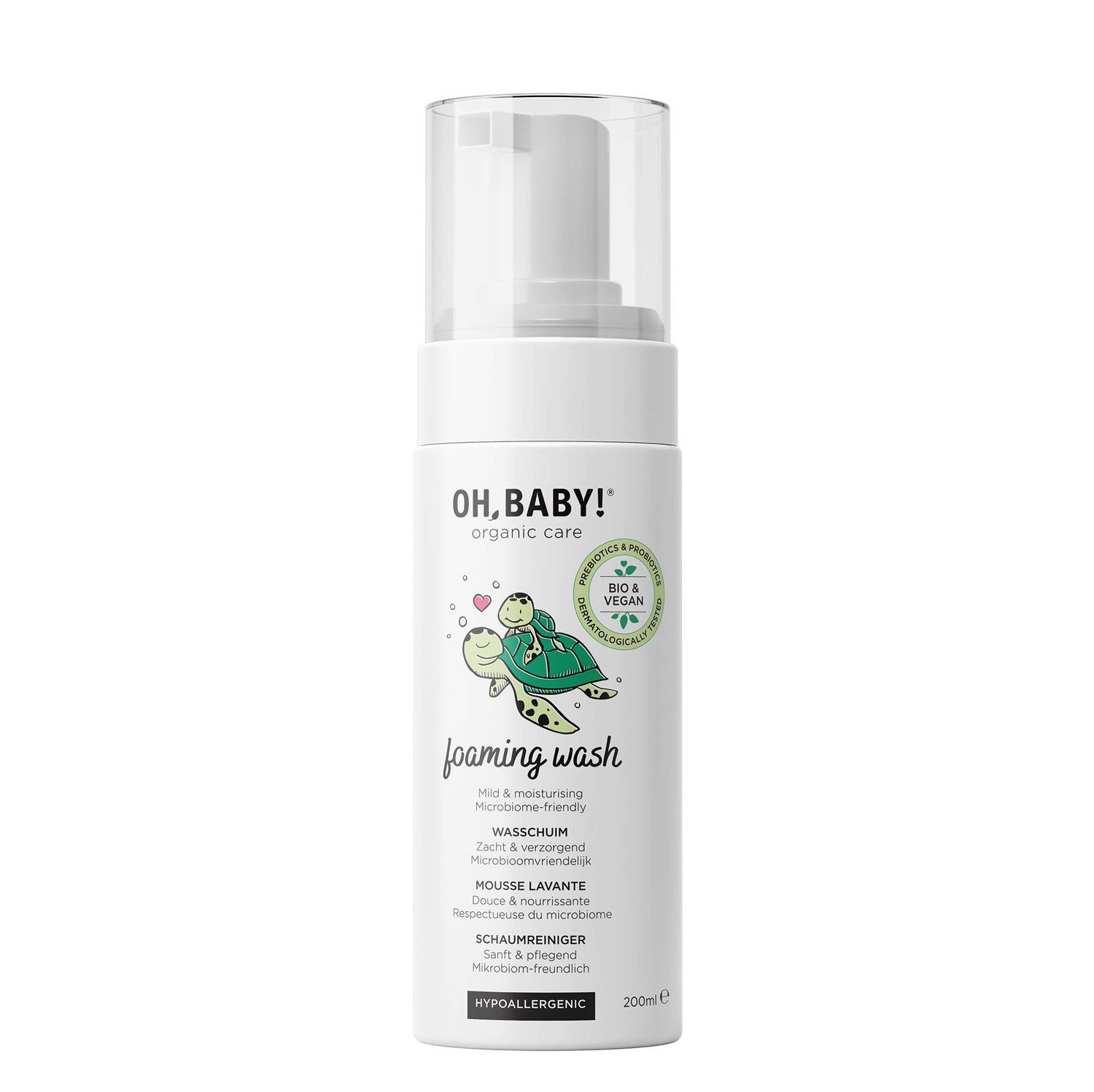 OH BABY! Gentle Foaming Wash – Organic Baby &amp; Family Cleanser – bath time, baby textile