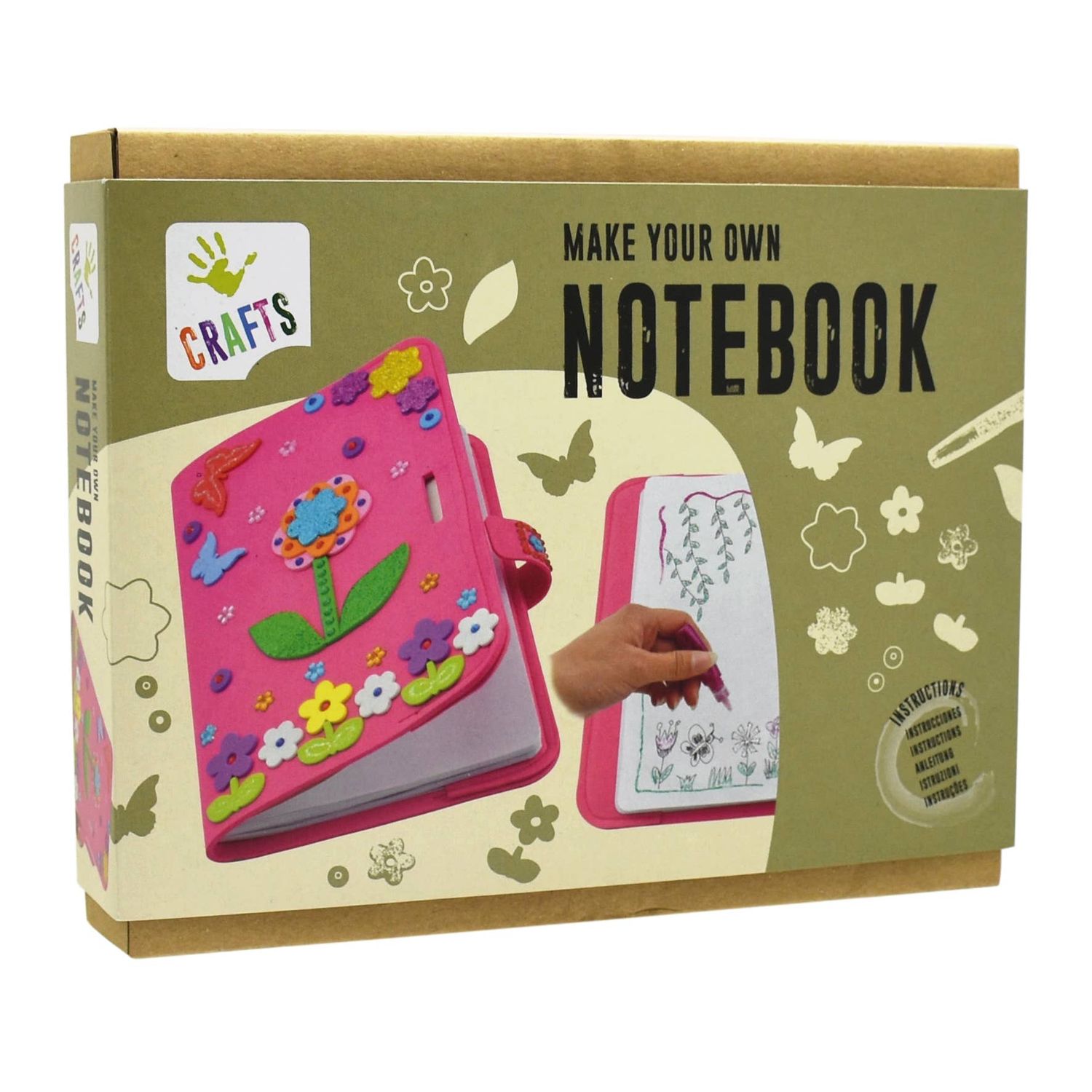 ANDREU TOYS DIY Foam Notebook Craft Kit – Create Your Own Notebook – STEM toy, arts and crafts