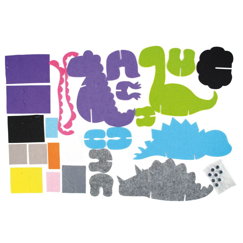 ANDREU TOYS My First Felt Dinosaurs Craft Kit – Create &amp; Decorate Dinosaurs – product image, STEM t…