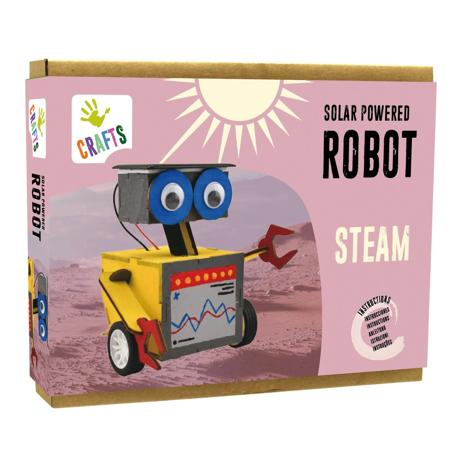 ANDREU TOYS Solar Powered Wooden Robot – STEM Building Kit – STEM toy, wooden toy