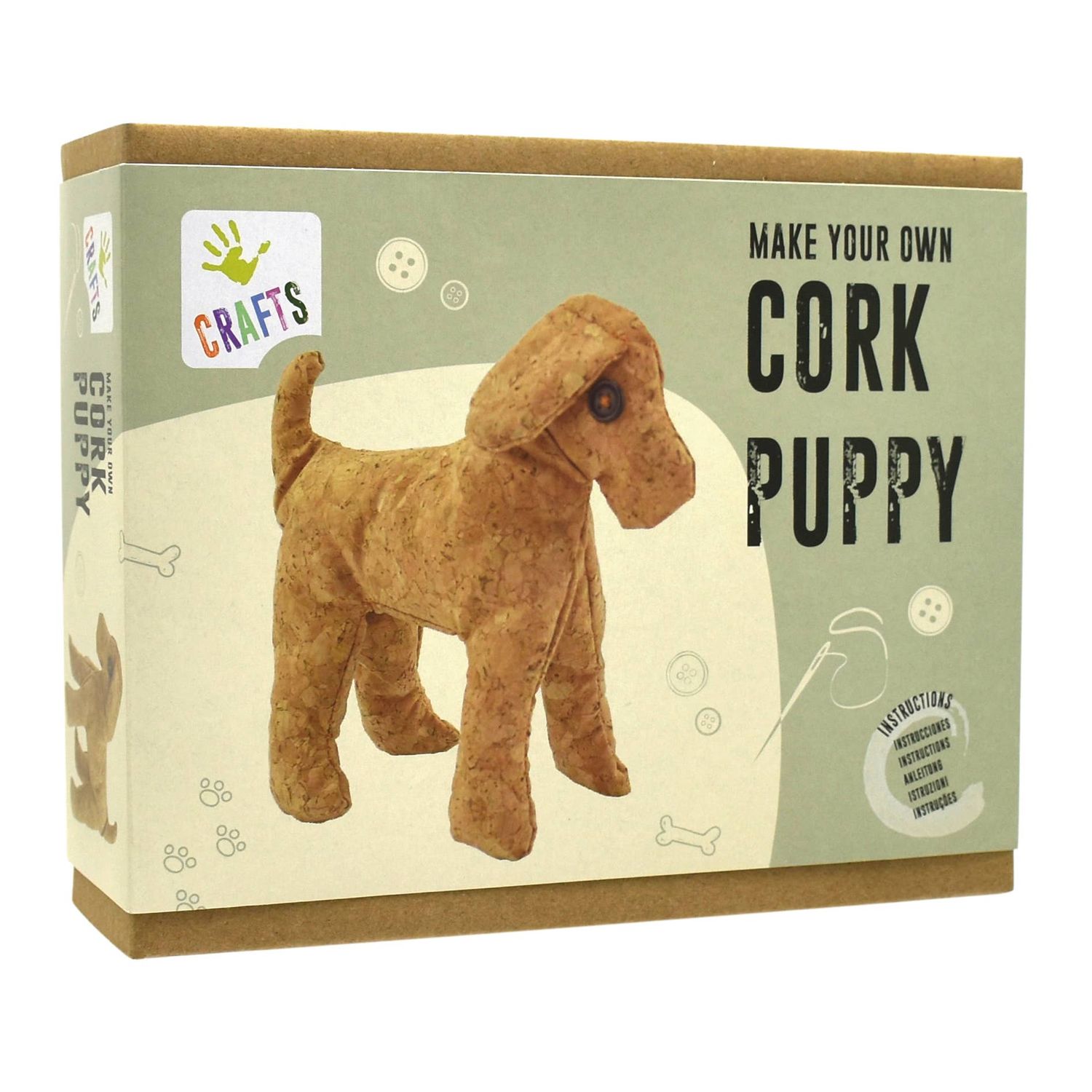 ANDREU TOYS DIY Cork Puppy Sewing Kit – Creative Craft Set for Kids – STEM toy, arts and crafts