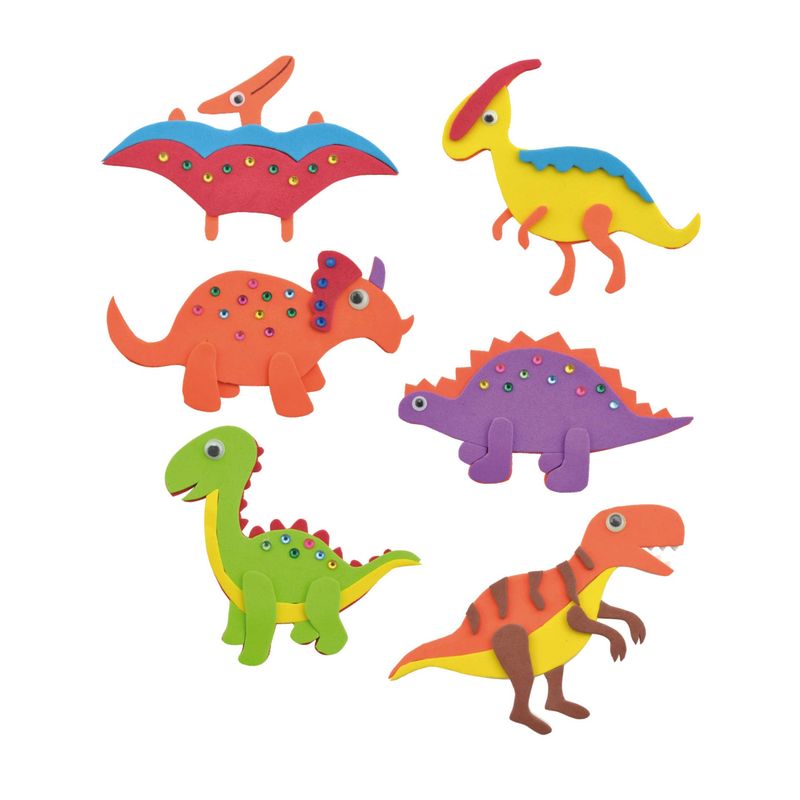 ANDREU TOYS EVA Foam Magnetic Dinosaurs – DIY Magnet Craft Kit – product image, STEM toy, arts and …