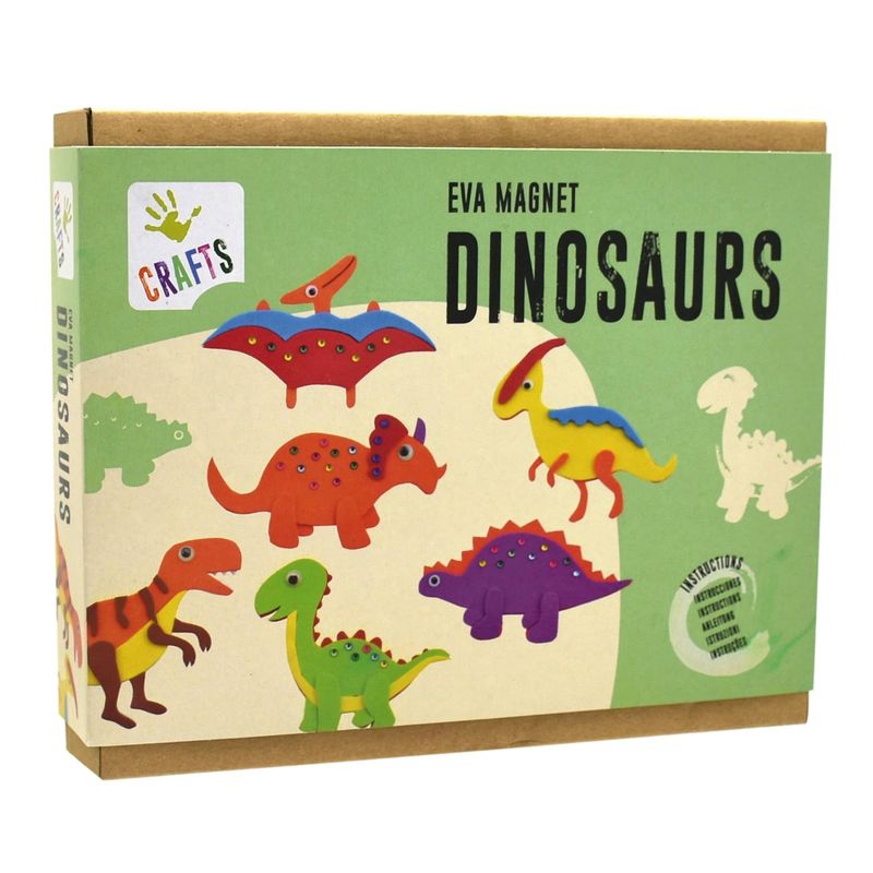 ANDREU TOYS EVA Foam Magnetic Dinosaurs – DIY Magnet Craft Kit – STEM toy, arts and crafts
