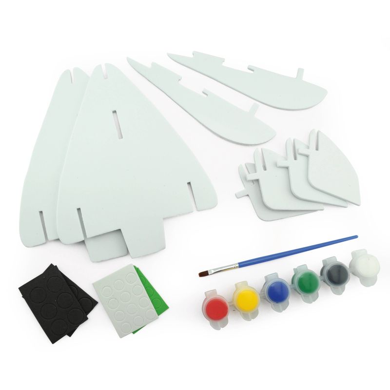 ANDREU TOYS 3D Foam Airplanes Craft Kit – Build, Paint &amp; Fly – product image, STEM toy, arts and cr…
