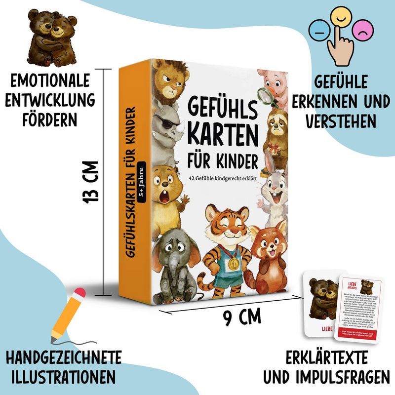 Topulo Feeling cards for children: 42 feelings explained in a child-friendly way – product image, b…