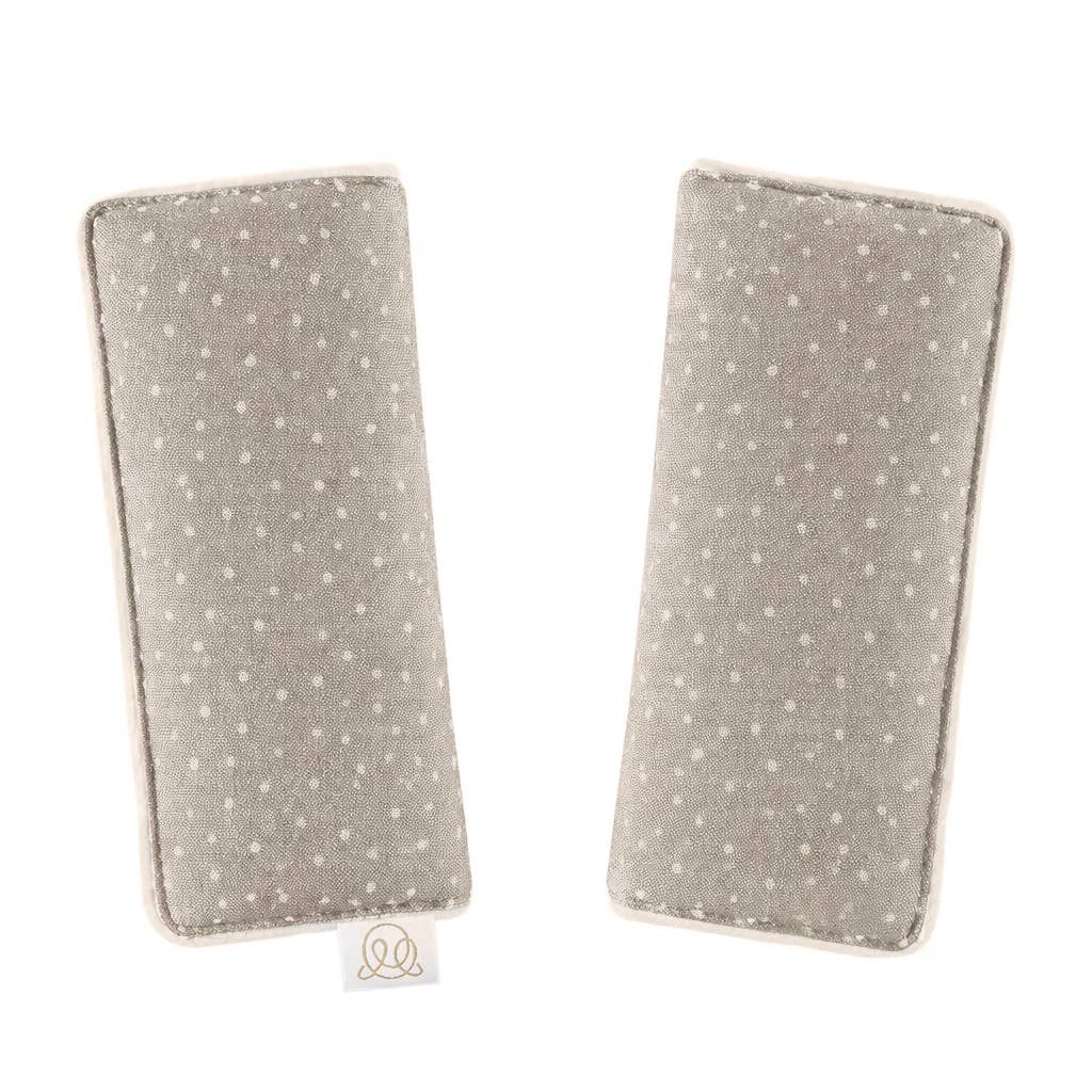 MayLILY Bamboo seat belt pads, Stones taupe – stroller accessory, newborn baby