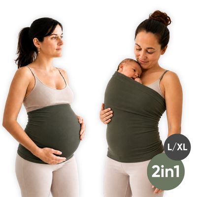 Bauchband von der Schwangerschaft bis zum Baby – Grün-Olive