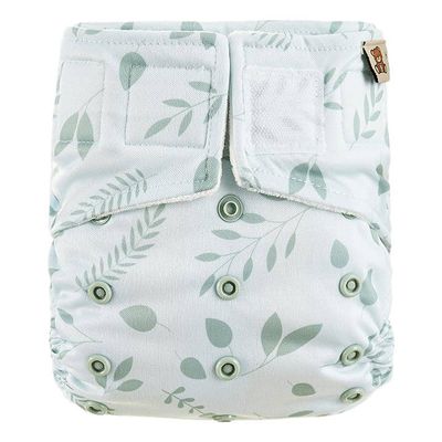 HappyBear Diapers Couche lavable tout-en-un pour bébés – Réutilisable, taille unique, 4–15 kg, Bota…