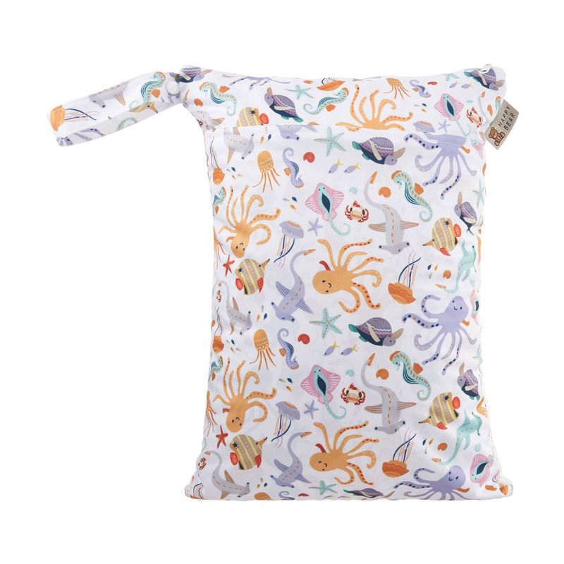 Sac imperméable pour couches lavables – 2 compartiments, 30 × 40 cm
