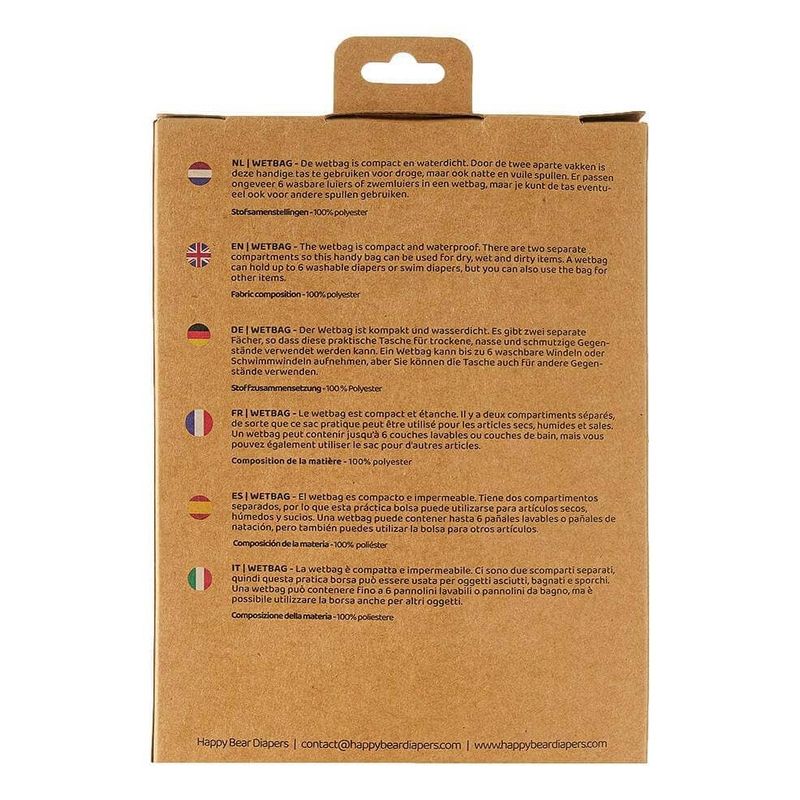 Sac imperméable pour couches lavables – 2 compartiments, 30 × 40 cm