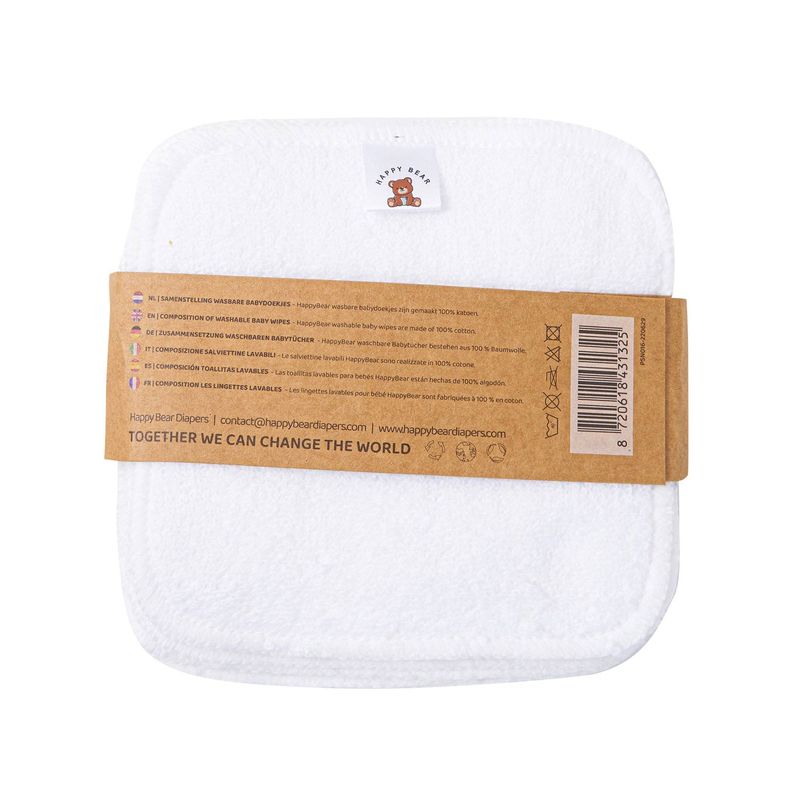 Lingettes bébé réutilisables en coton – Lingettes lavables, lot de 10