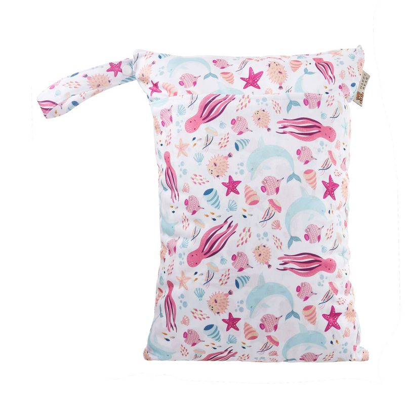 Sac imperméable pour couches lavables – 2 compartiments, 30 × 40 cm