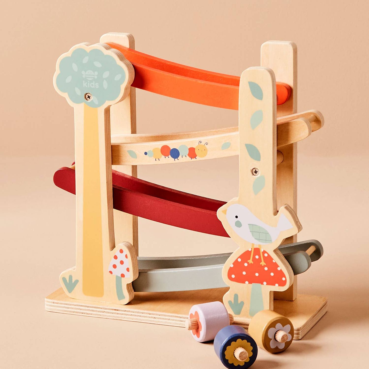 Wooden Garden Roller Ramp Toy