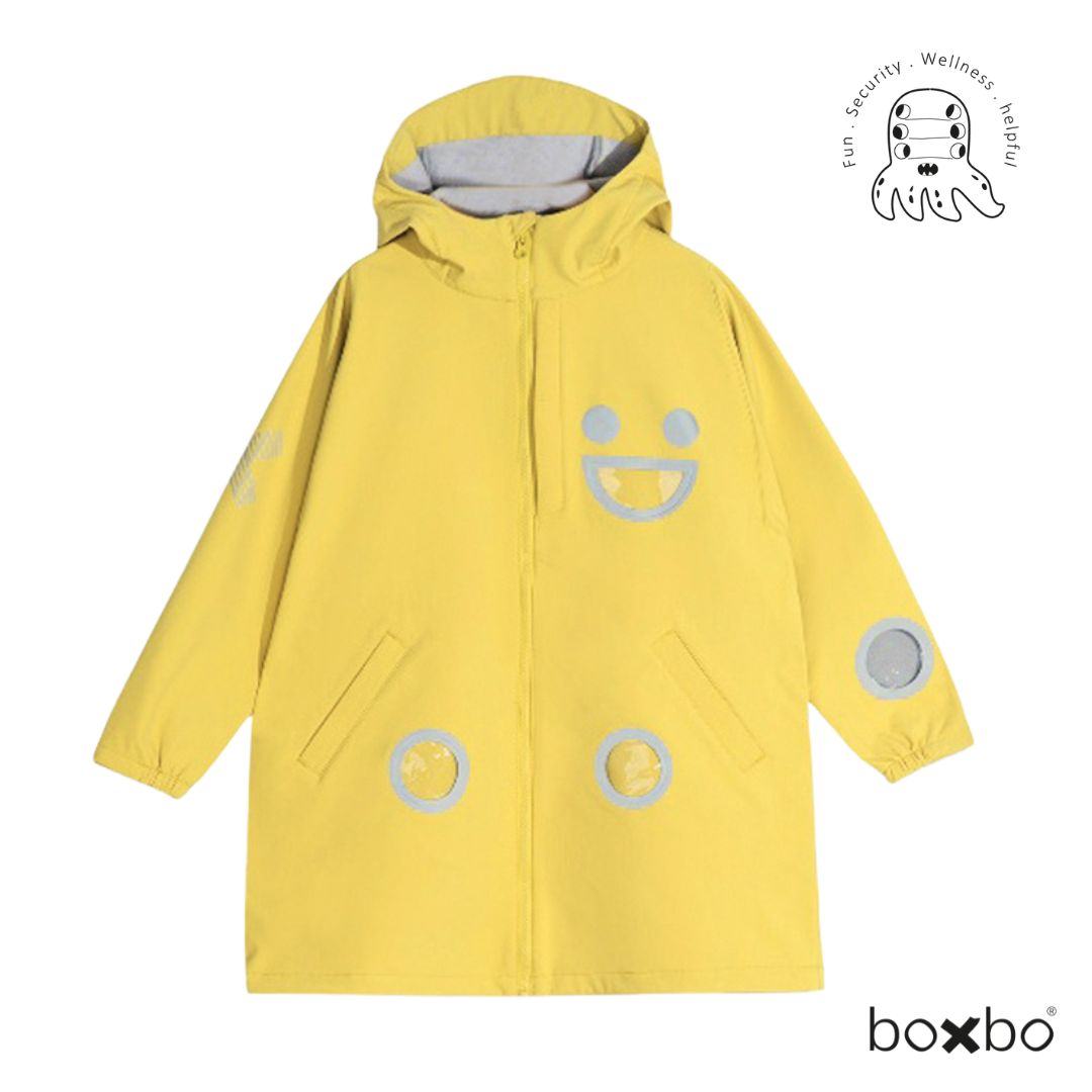 Boxbo Kids Rain Jacket Eco Reflective Windbreaker, Gelb – school supplies, baby clothing