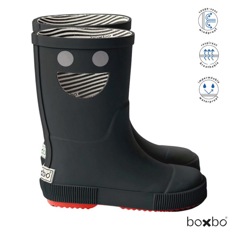 Boxbo Bottes de Pluie Enfant Eco Rubber, Schwarz – fournitures scolaires, dessin et bricolage